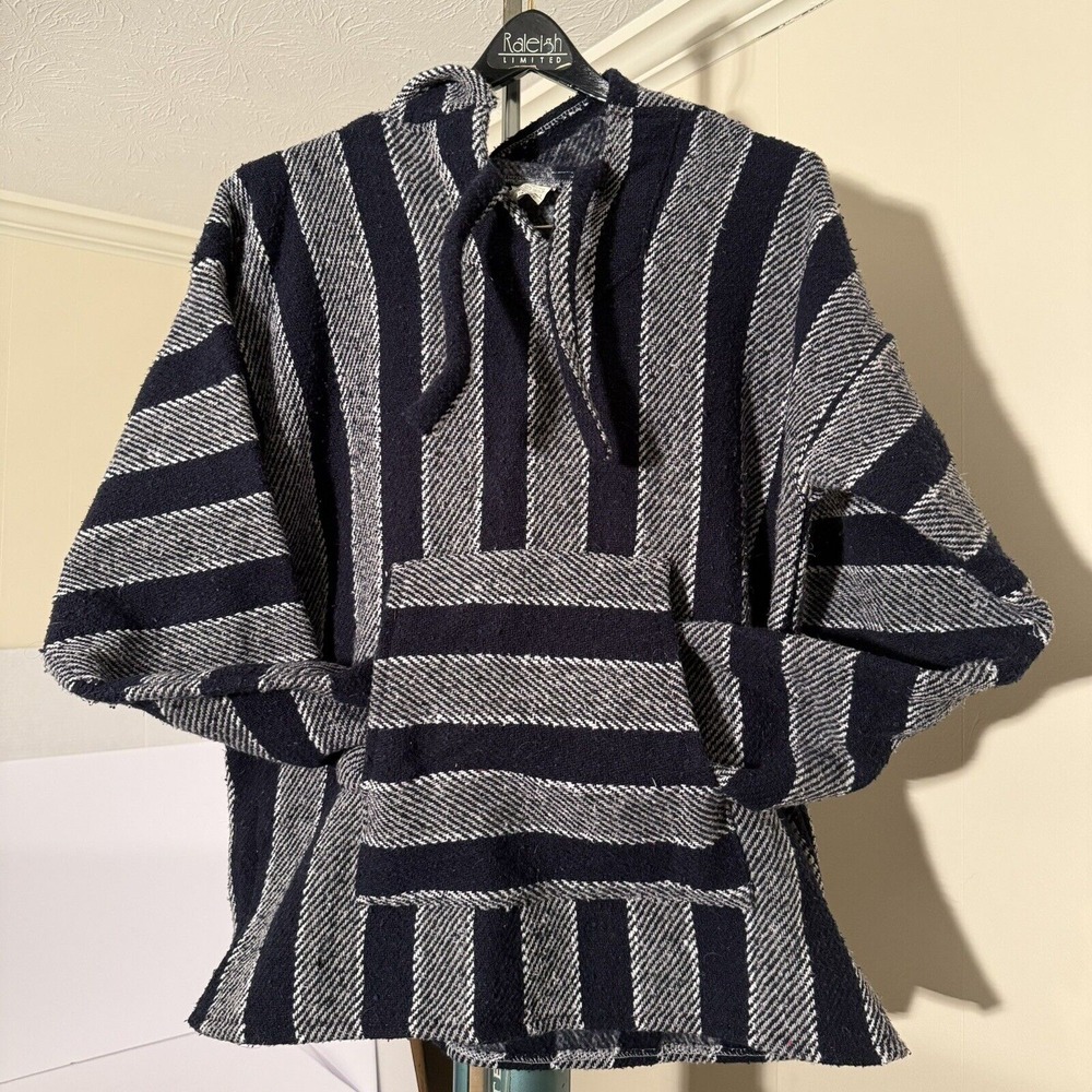 Confecciones Artilana-Navy Blue‎ & White Hoodie Pullover Sweater Baja-Unisex-M